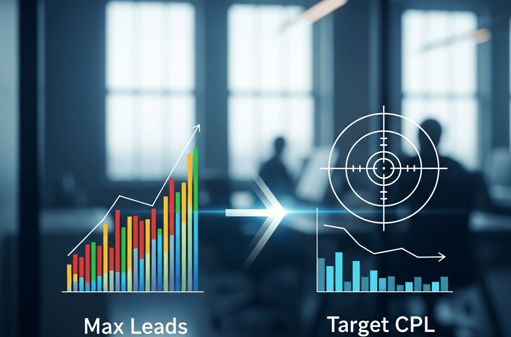 "LSA bidding strategy: Maximize Leads vs. Target CPL for home services"